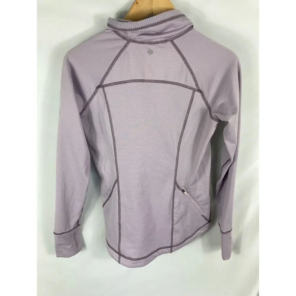 Eddie Bauer Purple 1/4 Zip Activewear Top Long Sleeve Size Small - Picture 3 of 3